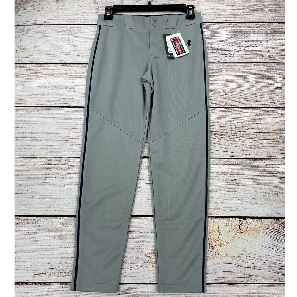 Under Armour Utility Piped Baseball Pants Boys Youth Medium Grey New With Tags